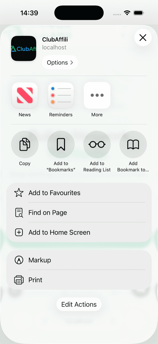 Step 4: Tap Add to Home Screen